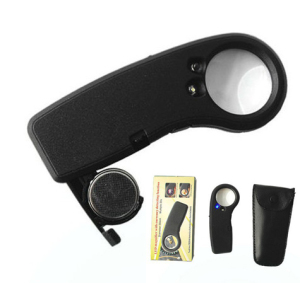 Handheld Money Detecting Loupe 30X UV Lighted Pocket Magnifier